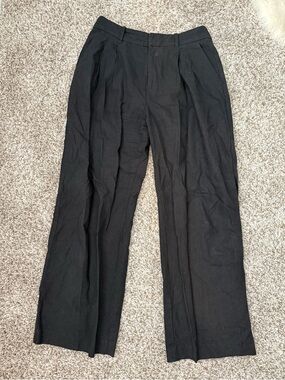 GAP Black Pleated Women’s Linen Trousers